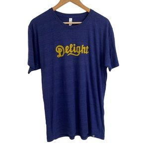 American Apparel Delight OMFGCO Blue Tee Made in USA Large